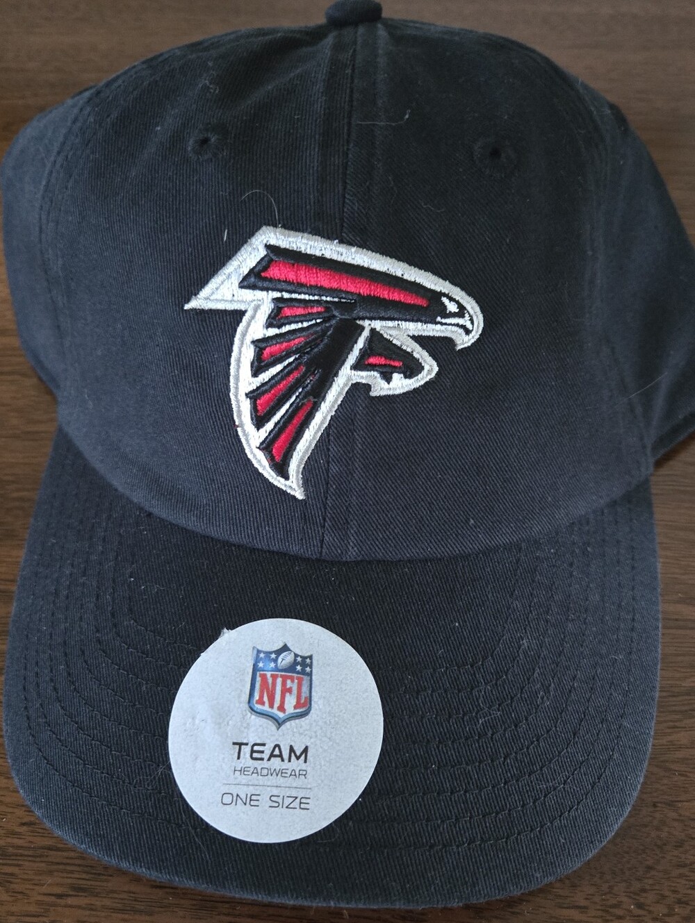 Atlanta Falcons Hat Black Adjustable Backstrap NFL Team Apparel One Size NWT